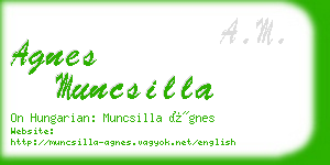 agnes muncsilla business card